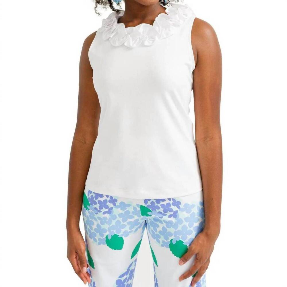 NEW SAILOR - SAILOR cricket sleeveless top in white